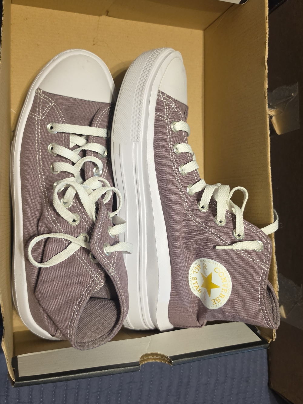 Converse Platform High Top Sneakers in Smoke Realm/white - Picture 3 of 4